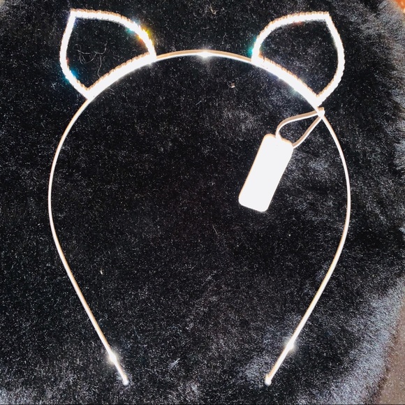 RHINESTONE CAT EARS HEADBAND - Picture 6 of 7